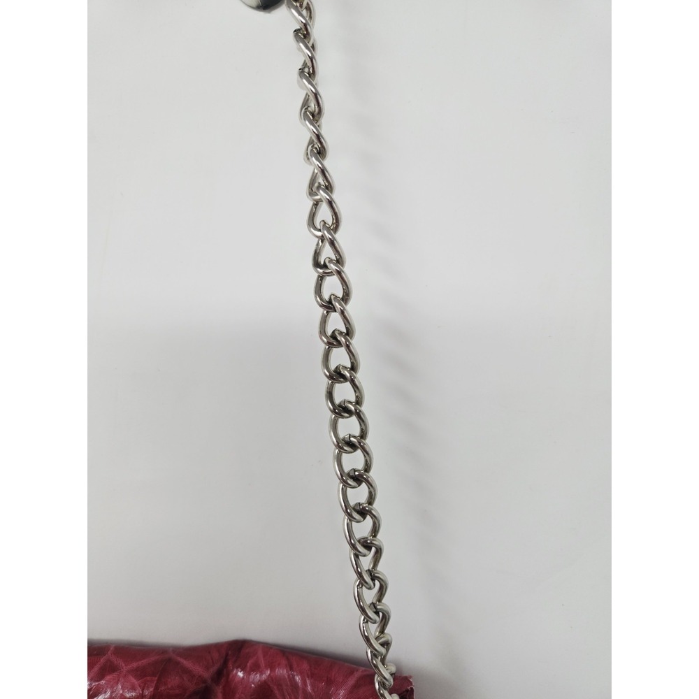 Vintage Jessica McClintock Red Roses  Faux Leather Envelope Clutch‎ Shouder Bag - Picture 4 of 10
